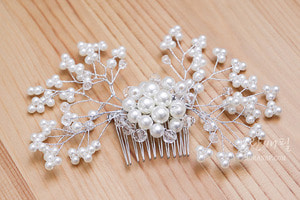 올림머리 꽂이 silver pearl (한복장신구/한복소품/드레스 소품/셀프웨딩)