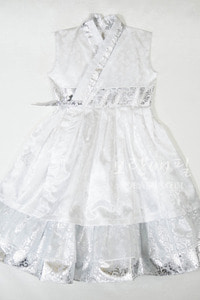 [대여] 철릭 white silver (어린이 한복, 합창복, 단체복)