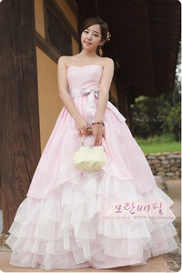 [대여] 신기루 드레스 (티아라 &#039;지연&#039;협찬의상) (웨딩한복,한복드레스,웨딩드레스)